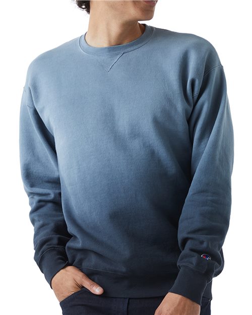 Champion CD400D — Unisex Dip Dye Crewneck Sweatshirt — main view