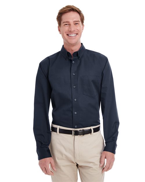 Harriton M581T — Men's Tall Foundation Cotton Twill Shirt with Teflon — main view