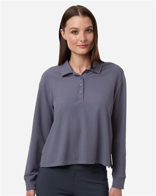 Adidas A1008 — Women's Beyond Long Sleeve Loose Polo — main view