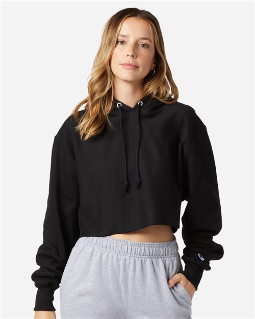 Champion RW01W — Women's Reverse Weave® Hooded Cropped Sweatshirt — main view