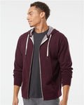 Independent Trading Co. PRM90HTZ — Unisex Heathered French Terry Full-Zip Hooded Sweatshirt — main view