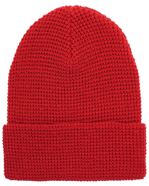 YP Classics 2501KC — Waffle Cuffed Knit Beanie — main view