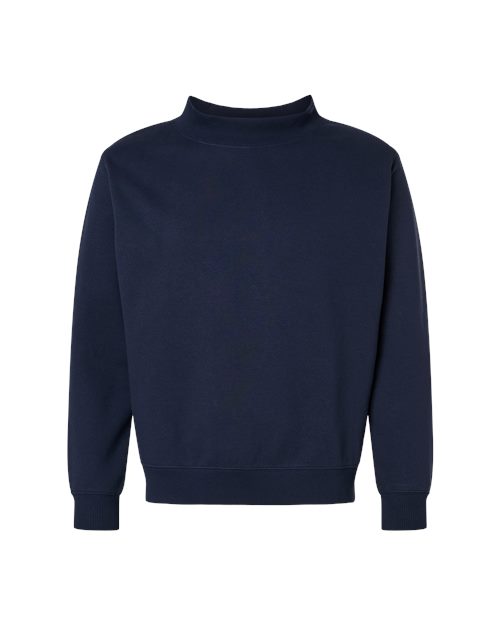 LAT 6928 — Unisex Mock Neck Fleece Sweatshirt — main view