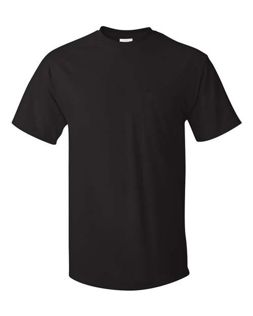 Hanes 5590 — Men's Authentic Pocket T-Shirt — Black
