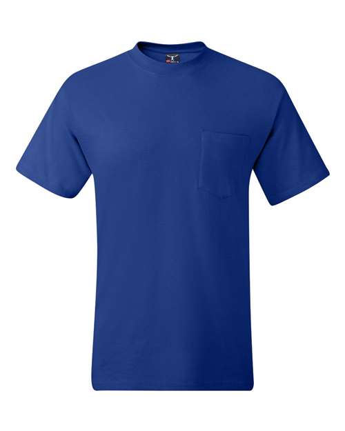 Hanes 5190 — Men's Beefy-T® Pocket T-Shirt — Deep Royal