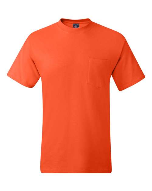 Hanes 5190 — Men's Beefy-T® Pocket T-Shirt — Orange