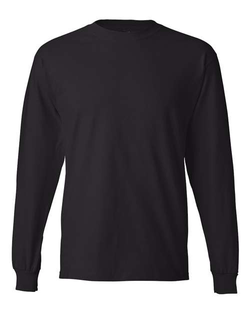 Hanes 5186 — Unisex Beefy-T® Long Sleeve T-Shirt — Black