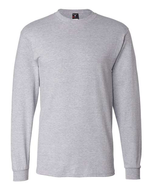Hanes 5186 — Unisex Beefy-T® Long Sleeve T-Shirt — Light Steel