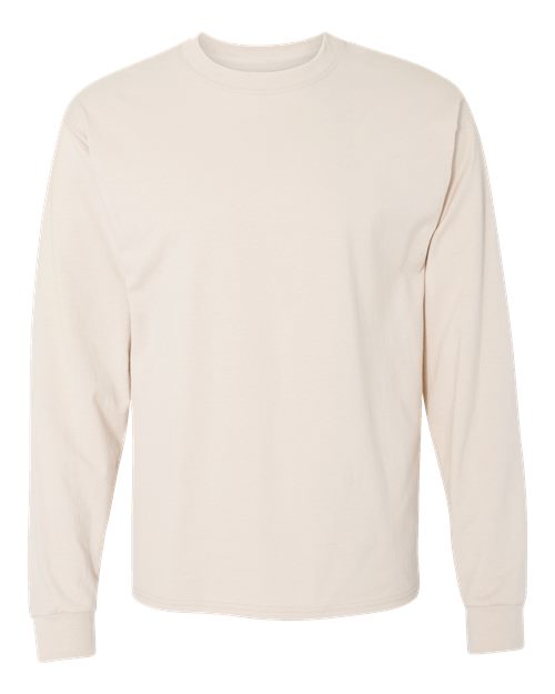 Hanes 5186 — Unisex Beefy-T® Long Sleeve T-Shirt — Natural