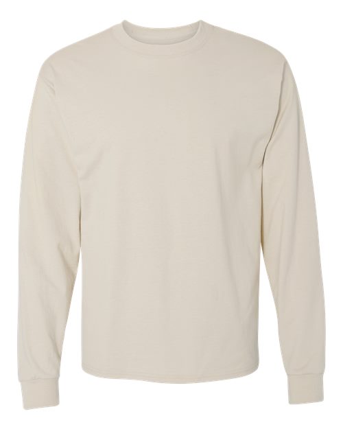 Hanes 5186 — Unisex Beefy-T® Long Sleeve T-Shirt — Sand