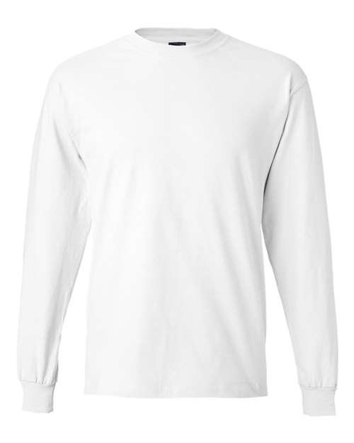 Hanes 5186 — Unisex Beefy-T® Long Sleeve T-Shirt — White