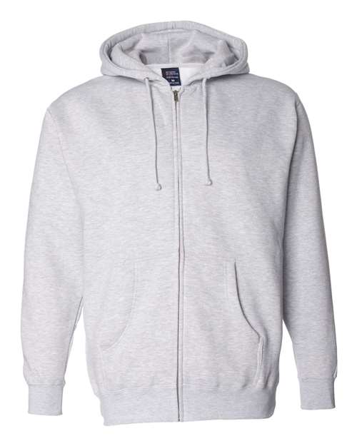 Independent Trading Co. IND4000Z — Unisex Heavyweight Full-Zip Hooded Sweatshirt — Grey Heather