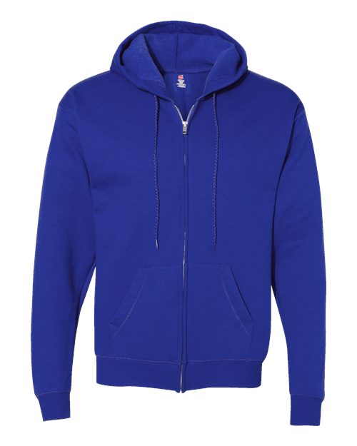 Hanes P180 — Unisex EcoSmart® Full-Zip Hooded Sweatshirt — Deep Royal