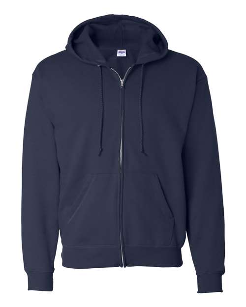 Hanes P180 — Unisex EcoSmart® Full-Zip Hooded Sweatshirt — Navy