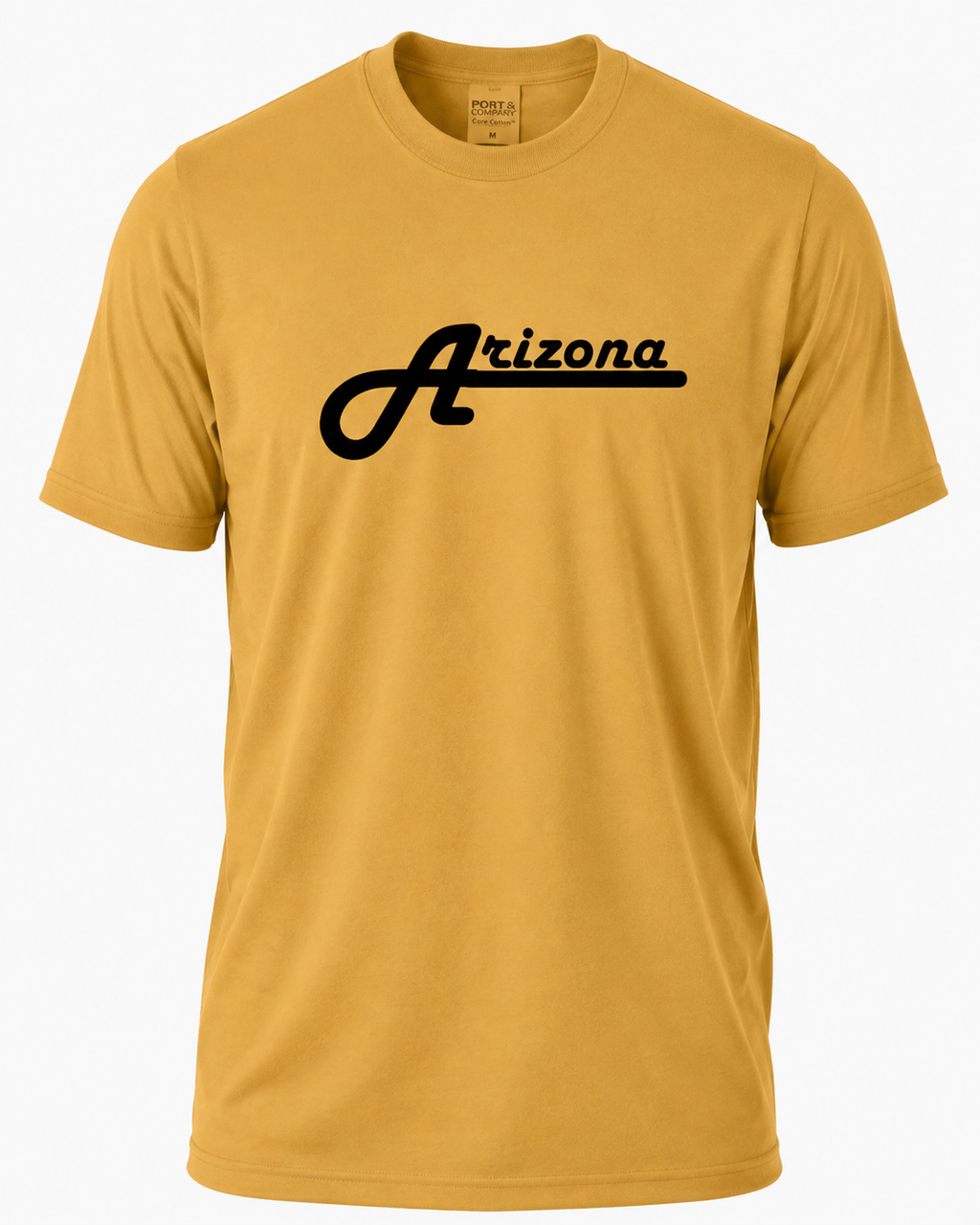 Arizona Script T-Shirt, Port & Company PC099, DTF Heat Transfer Graphic Tee, Retro Arizona Tee, State Pride Shirt