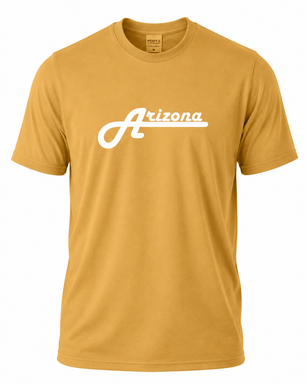 Arizona Script T-Shirt, Port & Company PC099, DTF Heat Transfer Graphic Tee, Retro Arizona Tee, State Pride Shirt