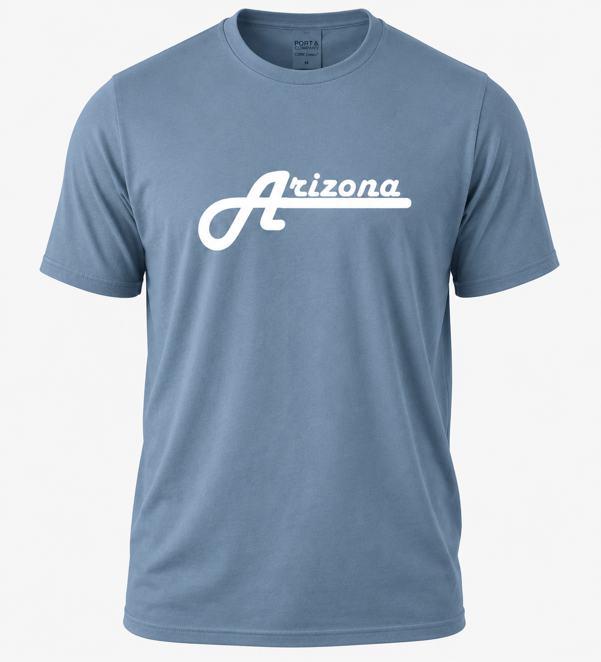 Arizona Script T-Shirt, Port & Company PC099, DTF Heat Transfer Graphic Tee, Retro Arizona Tee, State Pride Shirt