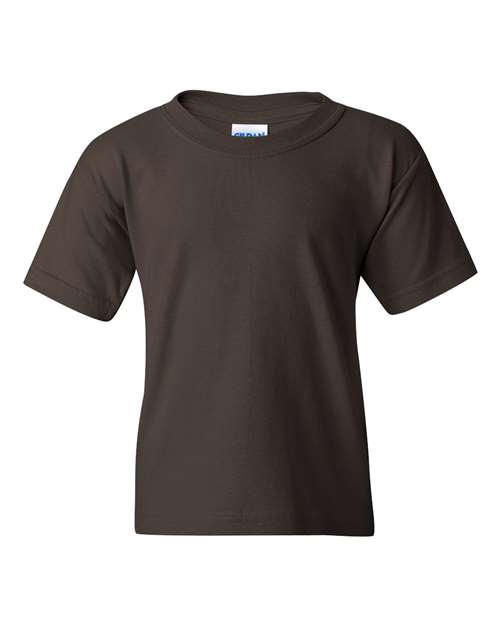 Gildan 5000B — Youth Heavy Cotton™ T-Shirt — Dark Chocolate