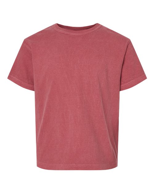 Comfort Colors 9018 — Youth Garment-Dyed Heavyweight T-Shirt — Crimson