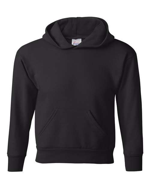 Hanes P473 — Youth EcoSmart® Hooded Sweatshirt — Black