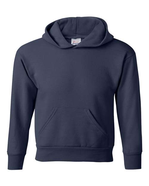 Hanes P473 — Youth EcoSmart® Hooded Sweatshirt — Navy