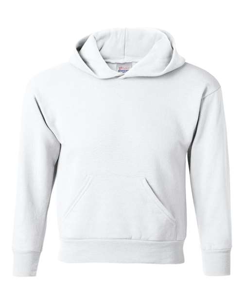 Hanes P473 — Youth EcoSmart® Hooded Sweatshirt — White