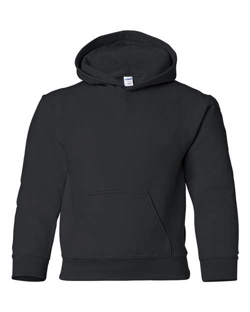 Gildan 18500B — Youth Heavy Blend™ Hooded Sweatshirt — Black