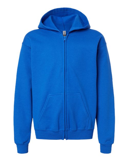 Gildan 18600B — Youth Heavy Blend™ Full-Zip Hooded Sweatshirt — Royal