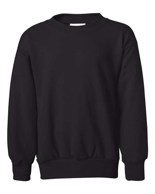 Hanes P360 — Youth EcoSmart® Crewneck Sweatshirt — Black