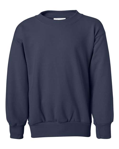 Hanes P360 — Youth EcoSmart® Crewneck Sweatshirt — Navy