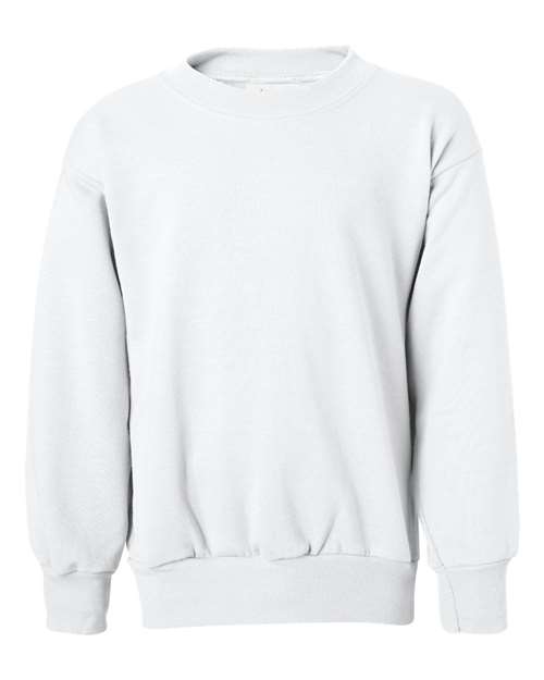 Hanes P360 — Youth EcoSmart® Crewneck Sweatshirt — White