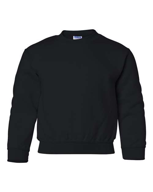 Gildan 18000B — Youth Heavy Blend™ Crewneck Sweatshirt — Black