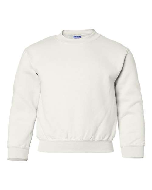 Gildan 18000B — Youth Heavy Blend™ Crewneck Sweatshirt — White