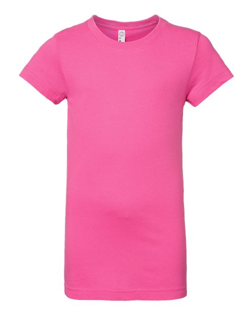 LAT 2616 — Girls' Fine Jersey Tee — Raspberry