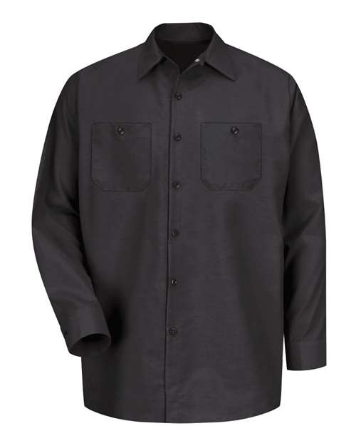 Red Kap SP14 — Men's Industrial Long Sleeve Work Shirt — Black