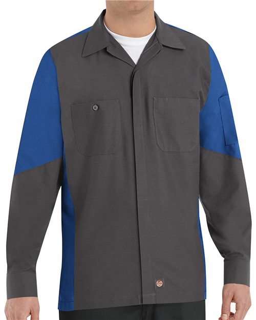 Red Kap SY10 — Men's Long Sleeve Automotive Crew Shirt — main view
