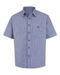 Red Kap SP84 — Men's Mini-Plaid Uniform Short Sleeve Shirt — main view