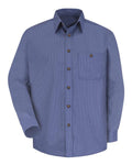 Red Kap SP74 — Men's Mini-Plaid Uniform Long Sleeve Shirt — main view