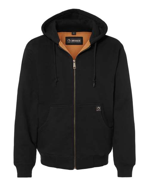 DRI DUCK 7033T — Men's Tall Crossfire Heavyweight Power Fleece Hooded Jacket with Thermal Lining — Black