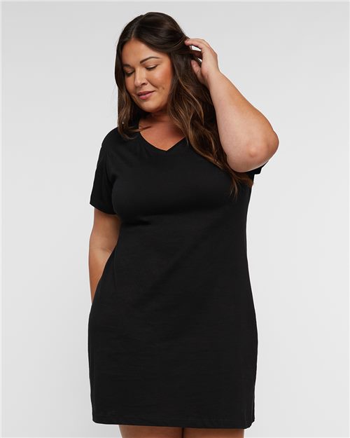 LAT 3522 — Women's Fine Jersey V-Neck Coverup — main view