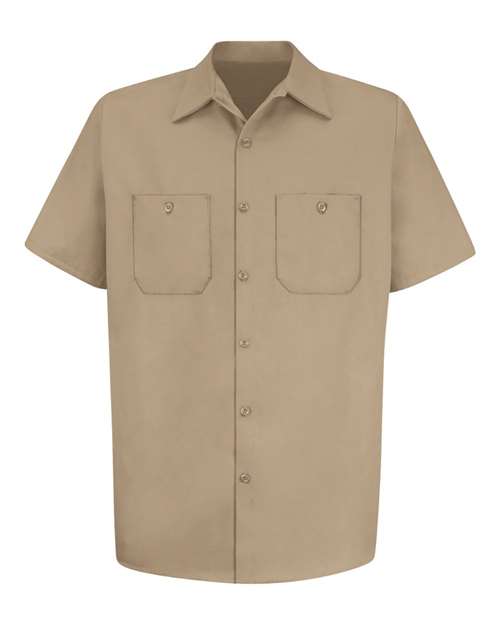 Red Kap SC40 — Men's Cotton Short Sleeve Uniform Shirt — Khaki