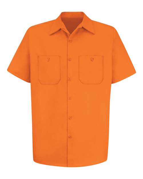 Red Kap SC40 — Men's Cotton Short Sleeve Uniform Shirt — Orange