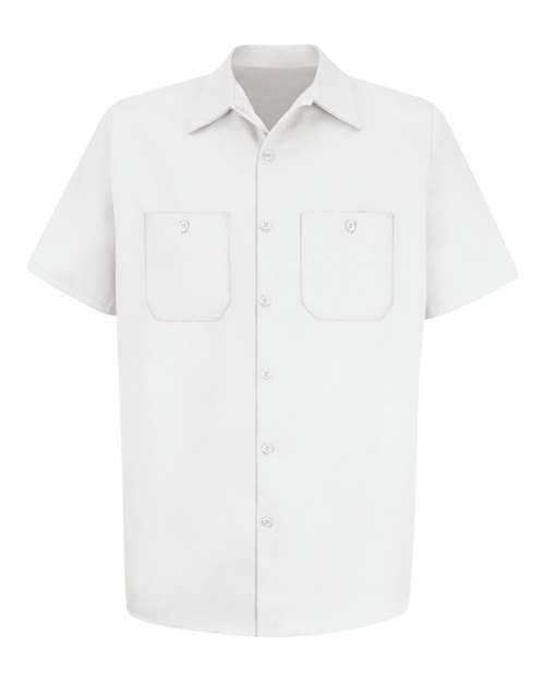 Red Kap SC40 — Men's Cotton Short Sleeve Uniform Shirt — White