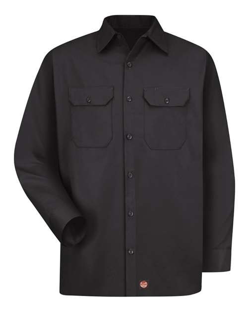 Red Kap ST52 — Men's Utility Long Sleeve Work Shirt — Black