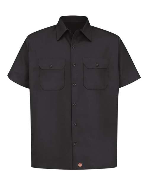 Red Kap ST62 — Men's Utility Short Sleeve Work Shirt — Black