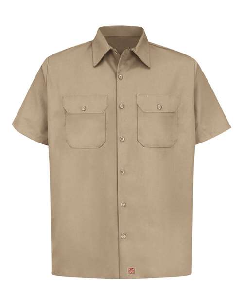 Red Kap ST62 — Men's Utility Short Sleeve Work Shirt — Khaki