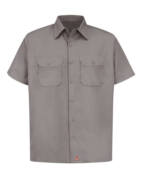 Red Kap ST62 — Men's Utility Short Sleeve Work Shirt — Silver Grey
