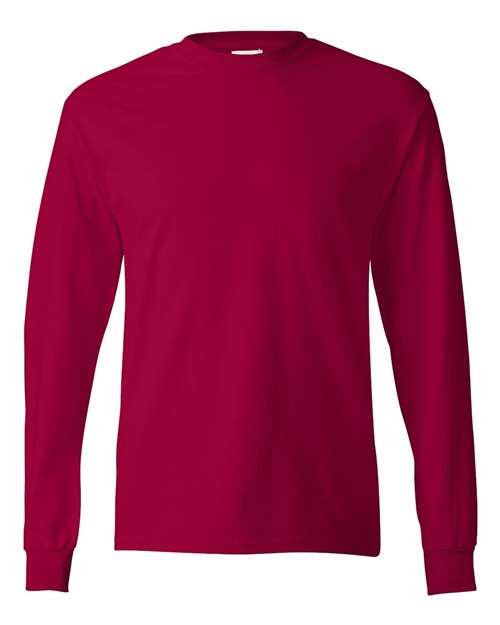 Hanes 5586 — Authentic Long Sleeve T-Shirt — Deep Red