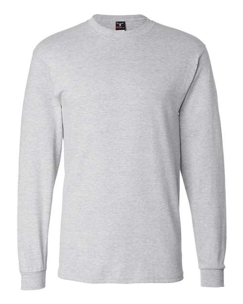Hanes 5186 — Unisex Beefy-T® Long Sleeve T-Shirt — Ash