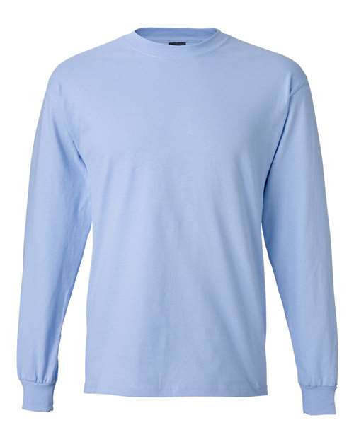 Hanes 5186 — Unisex Beefy-T® Long Sleeve T-Shirt — Light Blue